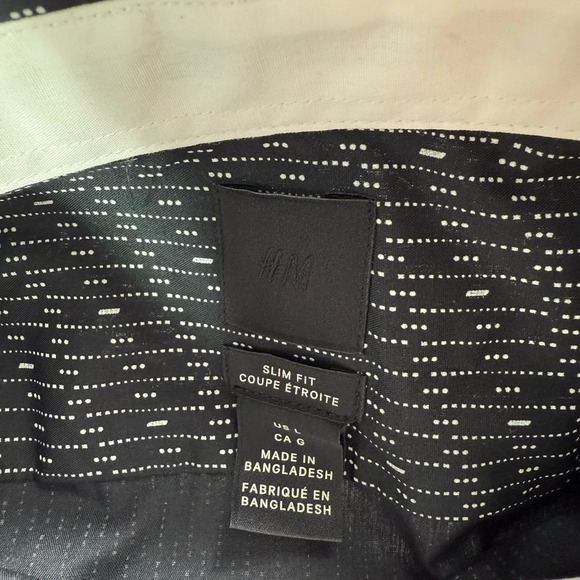 H&M Black and White Patterned Casual Shirt - Picture 3 of 13